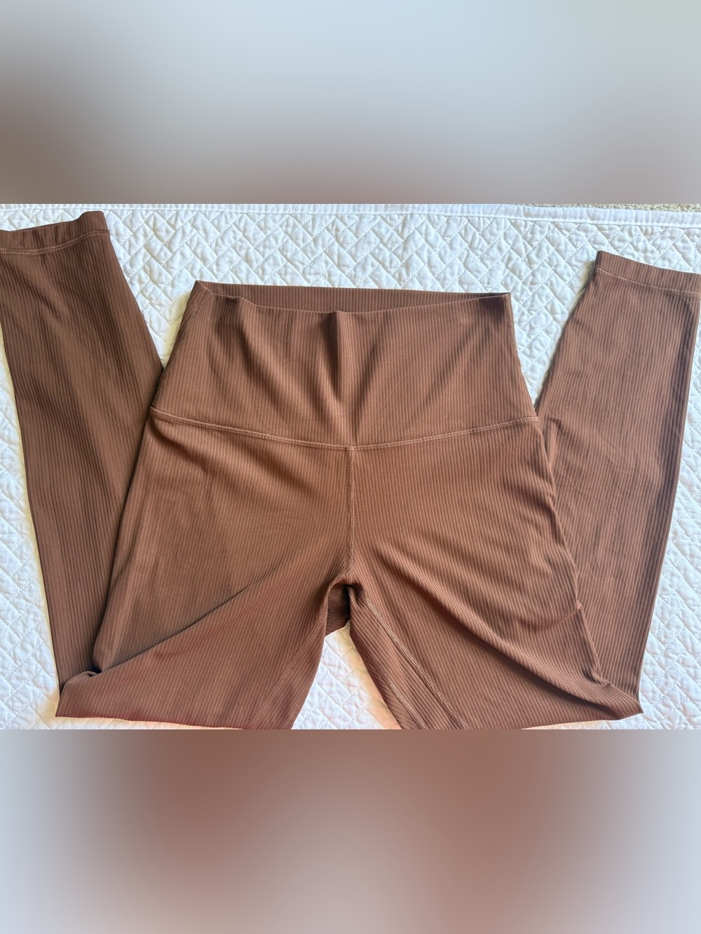 Lululemon: Ribbed High-Waist Leggings - Chestnut Brown - Picture 4 of 10